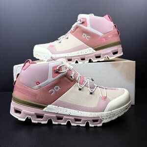On Cloudtrax Women's Size 10 Hiking Shoe Sneakers Rose Ivory 53.99054